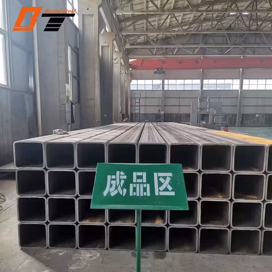 100X100 Fournisseur de tubes en acier de fer carré ERW Shs Mme Section creuse carrée pour les matériaux de construction